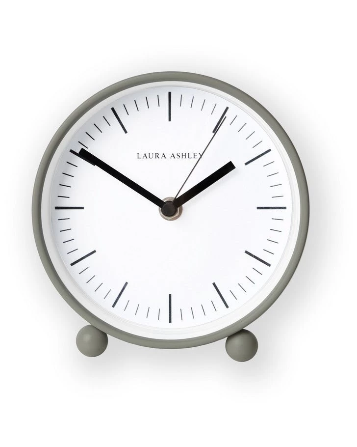 Pale Steel Grey Bedside Clock