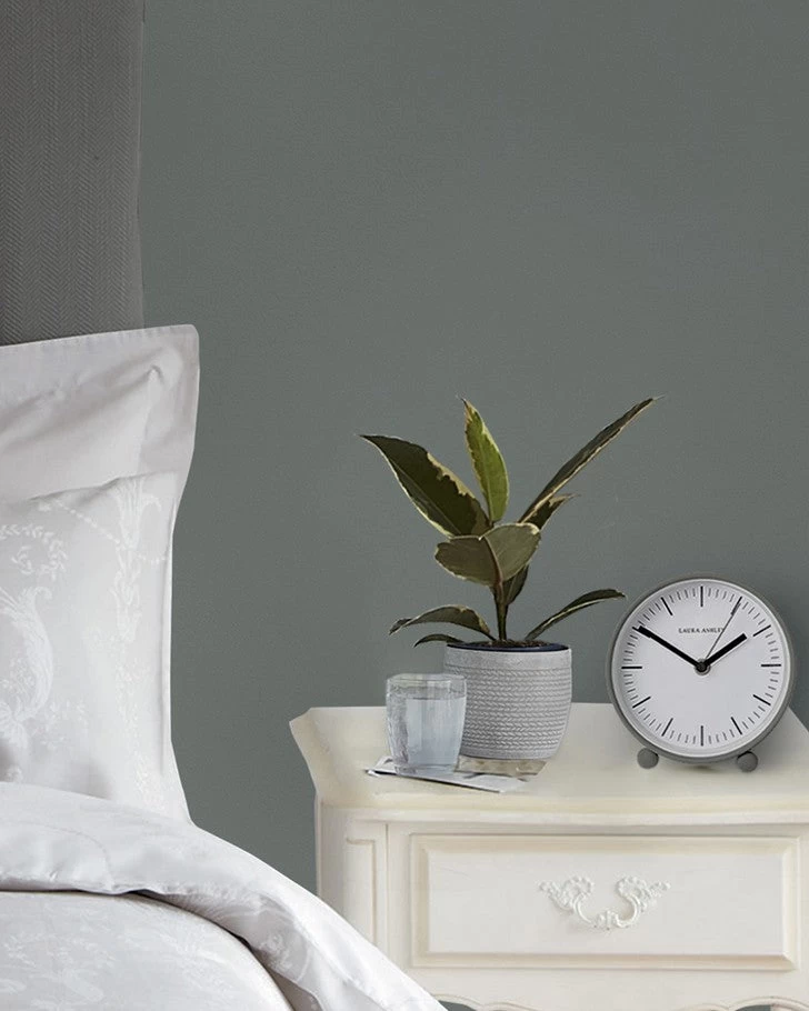 Pale Steel Grey Bedside Clock - Image 2