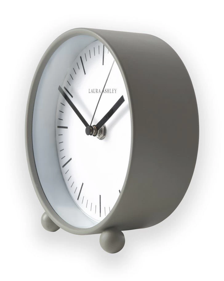 Pale Steel Grey Bedside Clock - Image 3