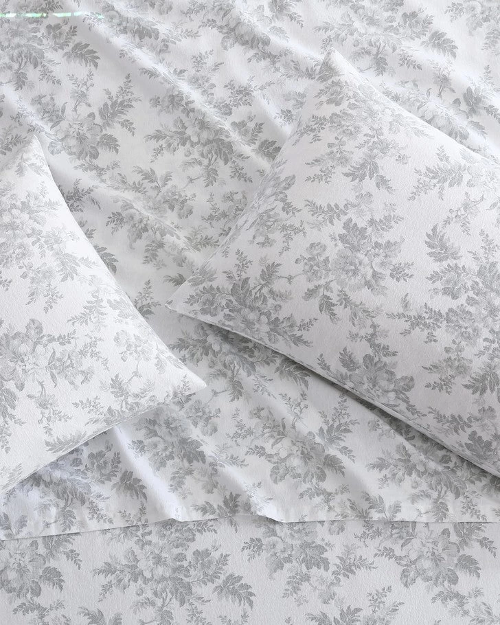 Vanessa Grey Cotton Flannel Sheet Set - Image 3