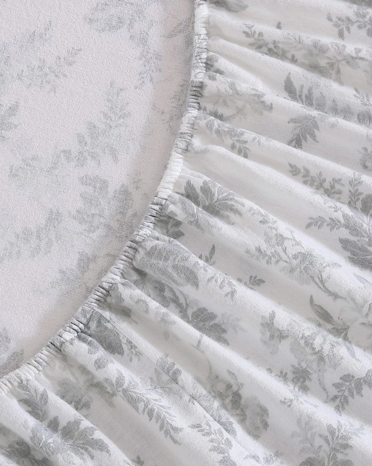 Vanessa Grey Cotton Flannel Sheet Set - Image 6