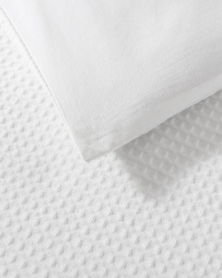 Waffle Pique White Comforter Set - Image 4