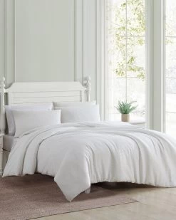 Waffle Pique White Comforter Set