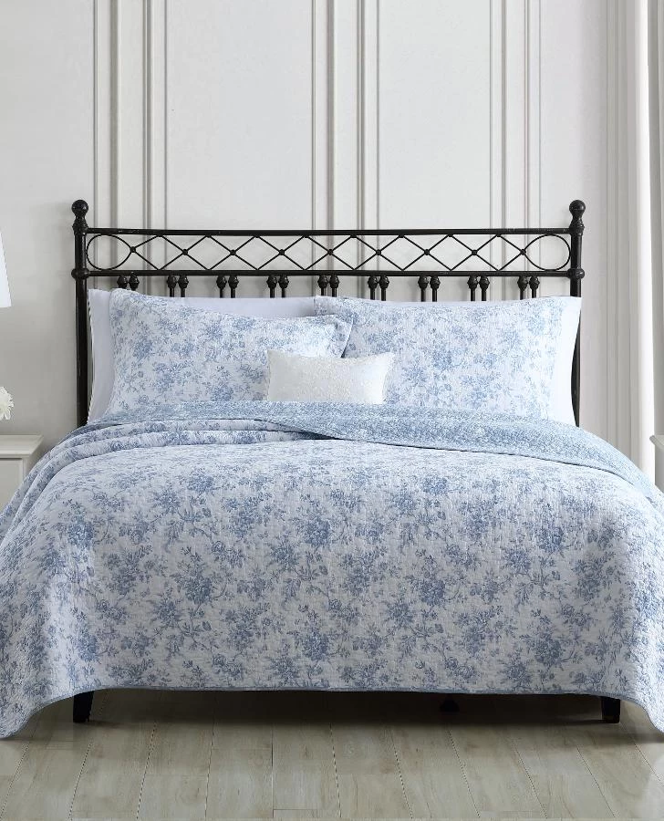 Walled Garden Blue Quilt Set - Image 4