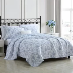 Walled Garden Blue Quilt Set