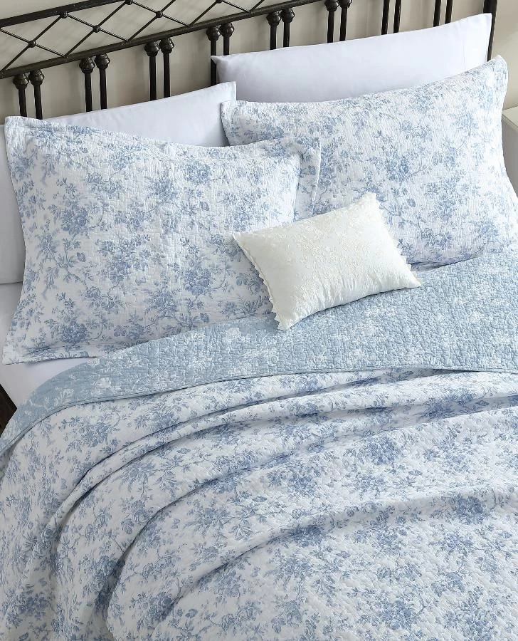 Walled Garden Blue Quilt Set - Image 8