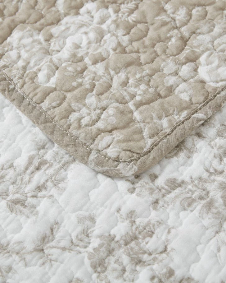 Walled Garden Mocha Reversible Quilt Set - Image 6