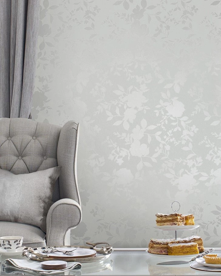 Westbourne Silver Wallpaper - Image 2