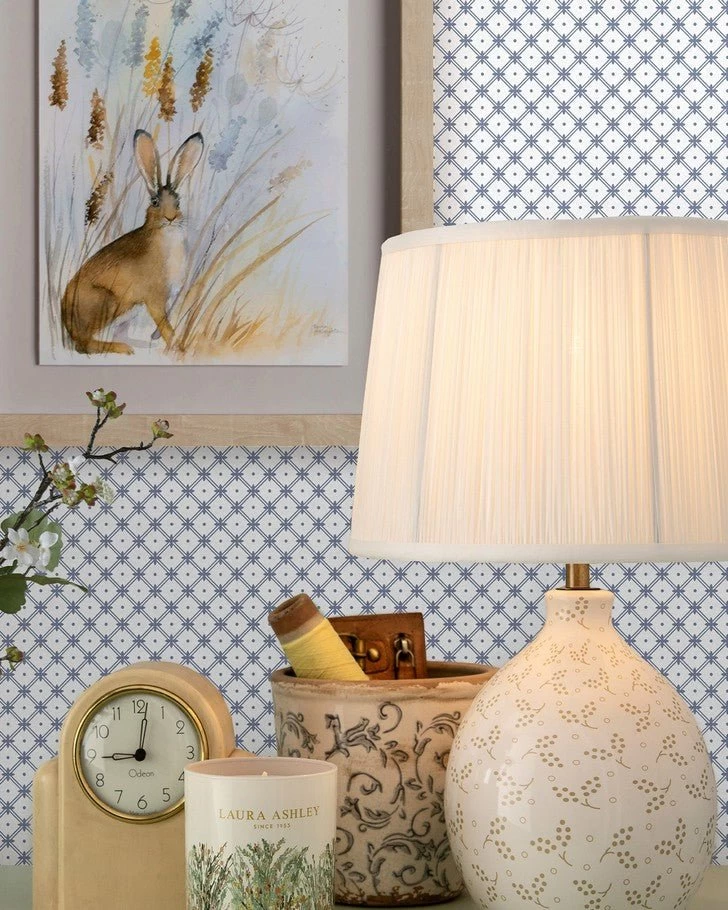 Wickerwork Dark Seaspray Blue Wallpaper - Image 4