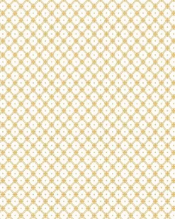 Wickerwork Pale Ochre Yellow Wallpaper