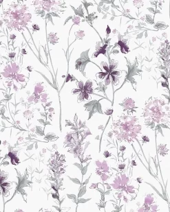 Wild Meadow Pale Iris Wallpaper Sample