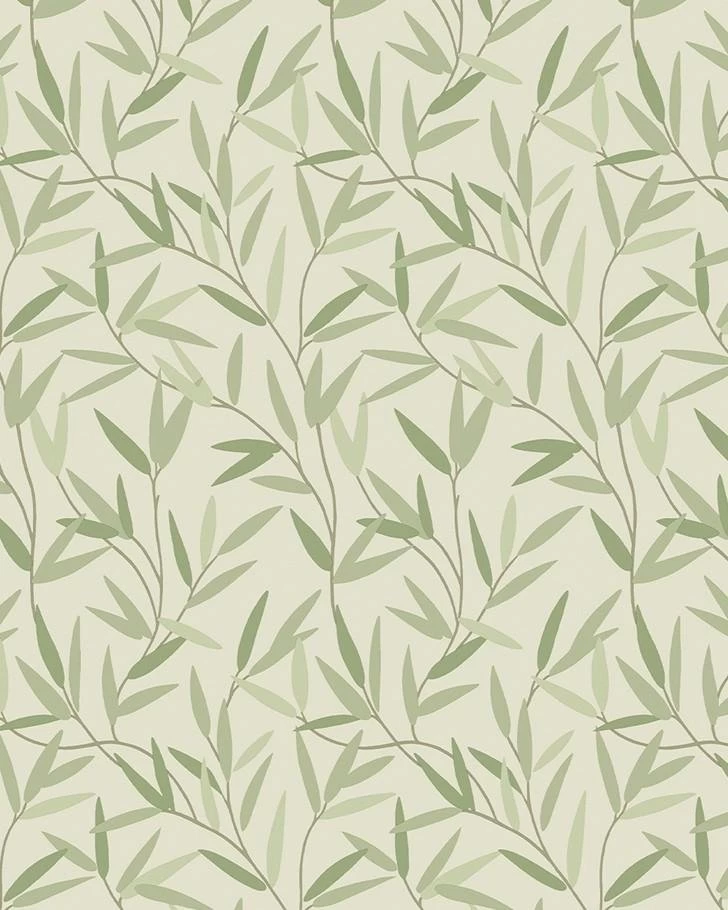 Willow Leaf Hedgerow Wallpaper