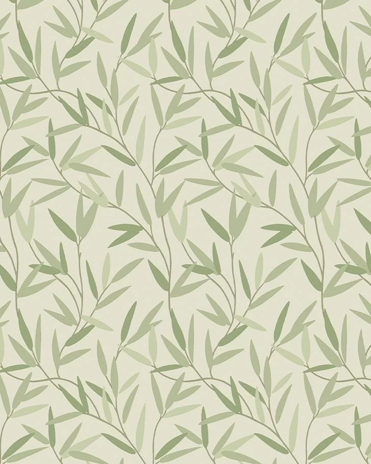 Willow Leaf Hedgerow Wallpaper Sample