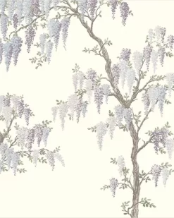 Wisteria Garden Pale Iris Mural