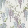 Wisteria Garden Pale Iris Wallpaper